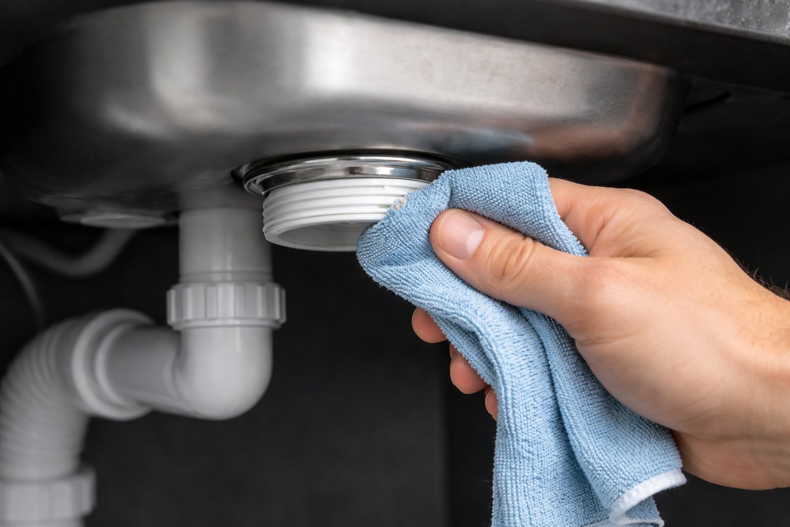 Brisnje spojeva na sifonu krpom